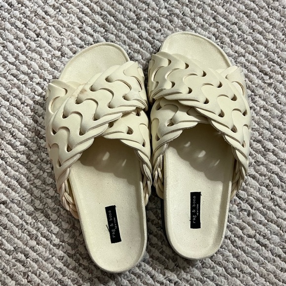 Rag & Bone Bailey Sport Slides Cream - Picture 6 of 6